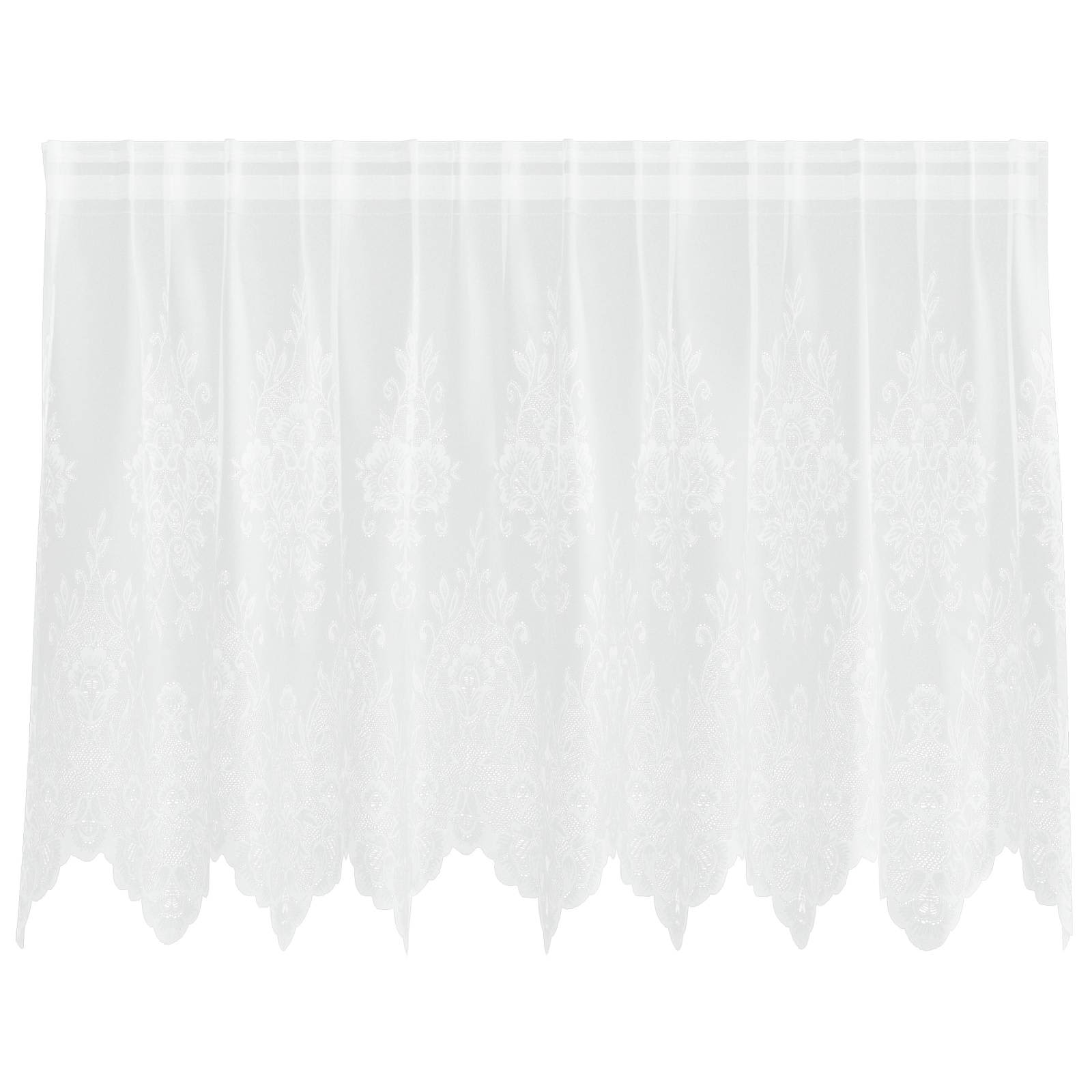Vidaxx rideau en dentelle avec rideaux fleurs blanc 100 x 200 cm polyester