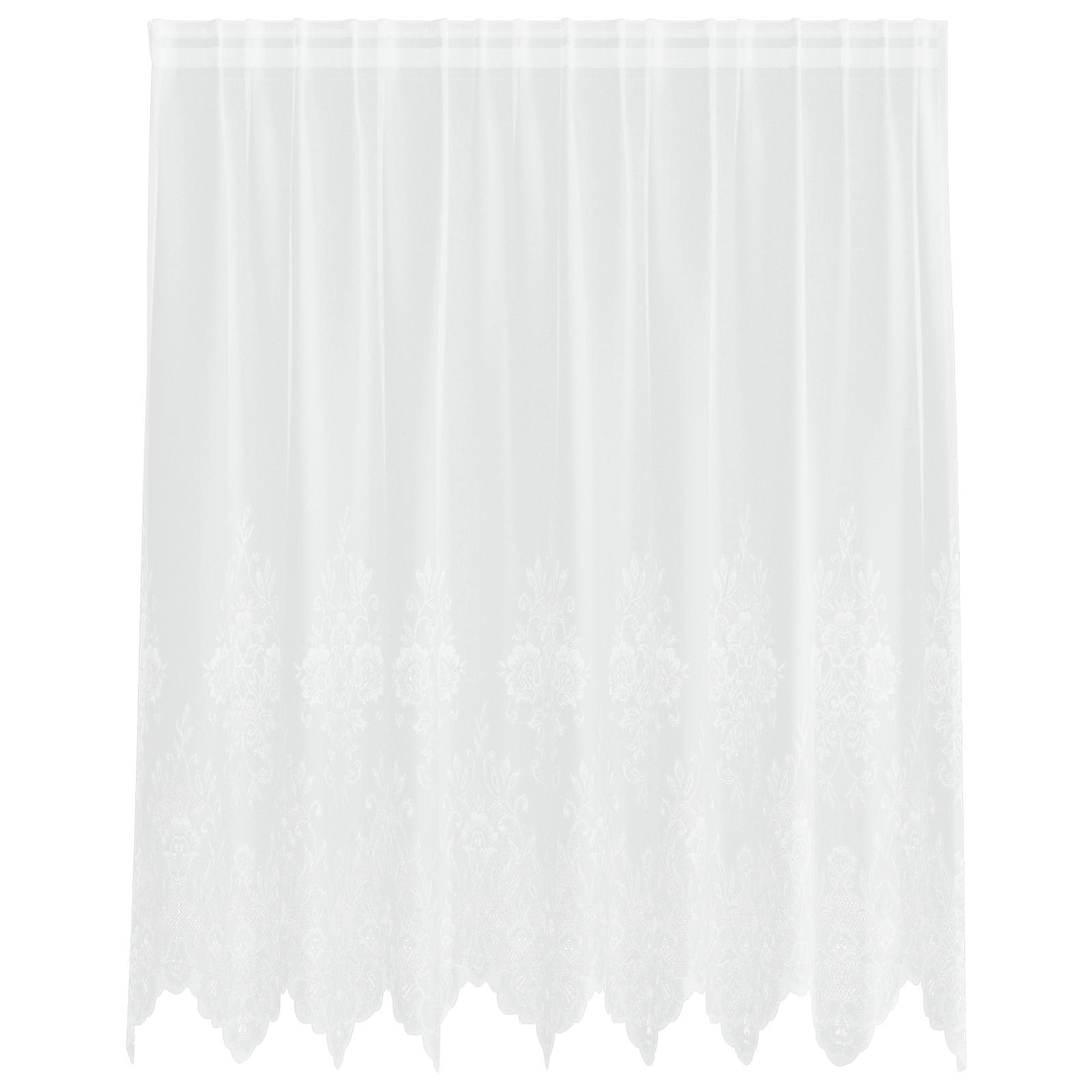 Vidaxx rideau en dentelle avec rideaux fleurs blanc 180 x 200 cm polyester