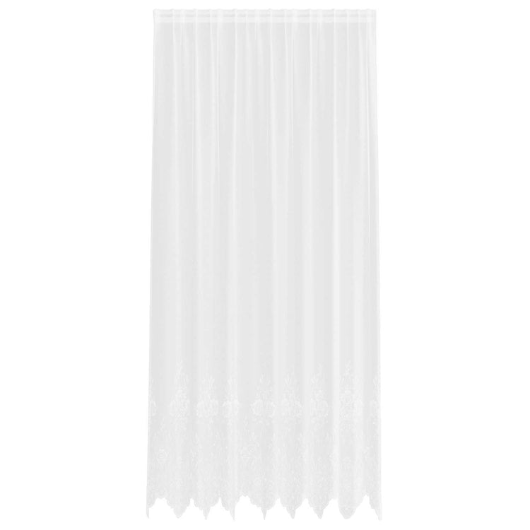 Vidaxx rideau en dentelle avec rideaux fleurs blanc 280 x 200 cm polyester