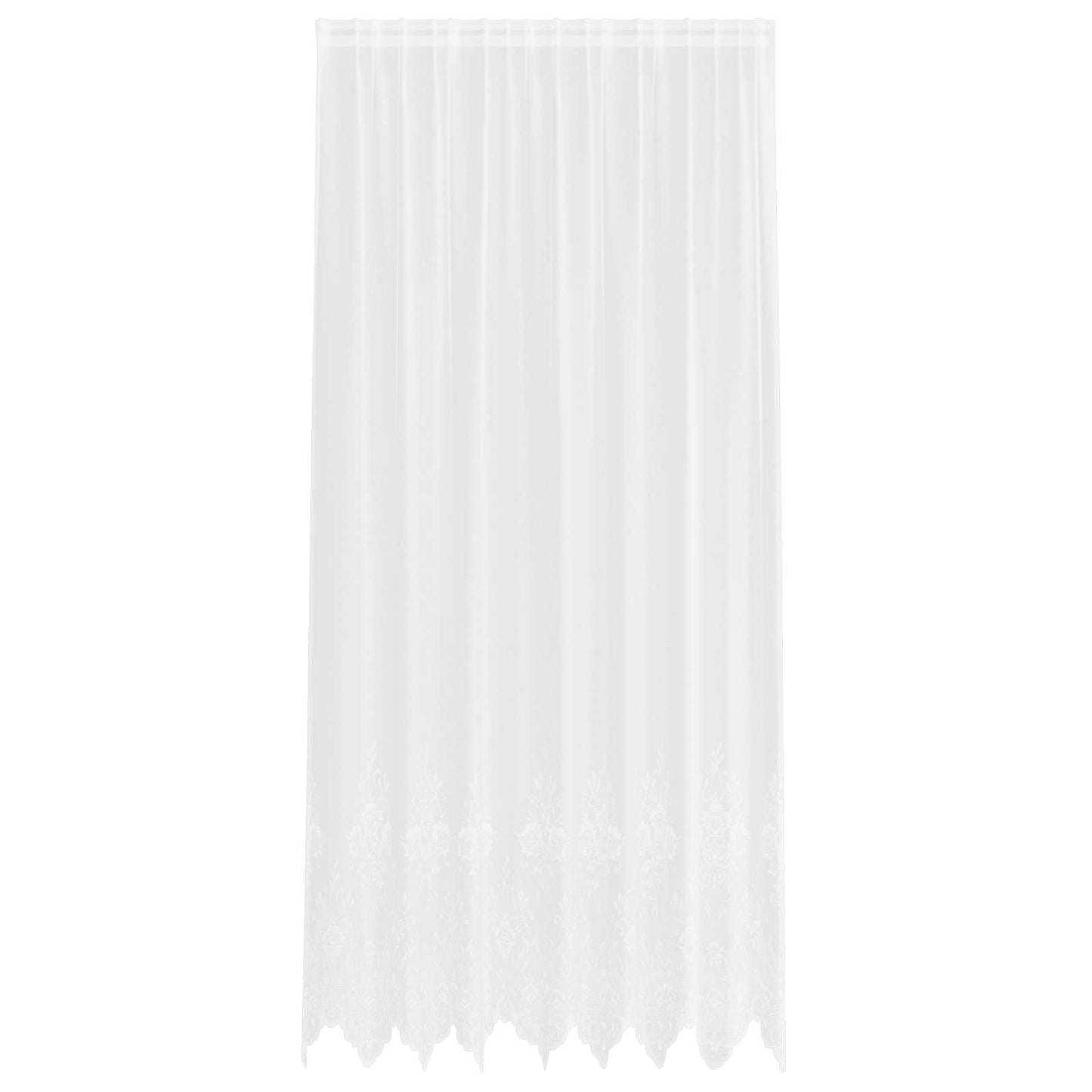 Vidaxx rideau en dentelle avec rideaux fleurs blanc 300 x 200 cm polyester