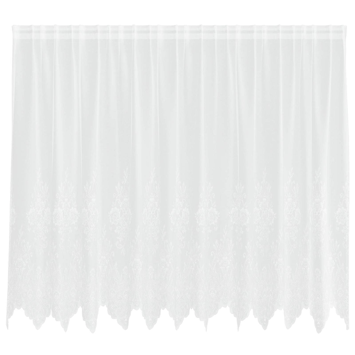 Vidaxx rideau en dentelle avec rideaux fleurs blanc 140 x 300 cm polyester