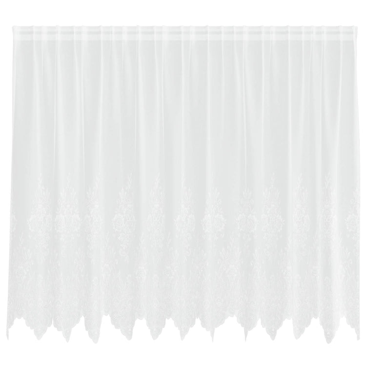 Vidaxx rideau en dentelle avec rideaux fleurs blanc 140 x 300 cm polyester