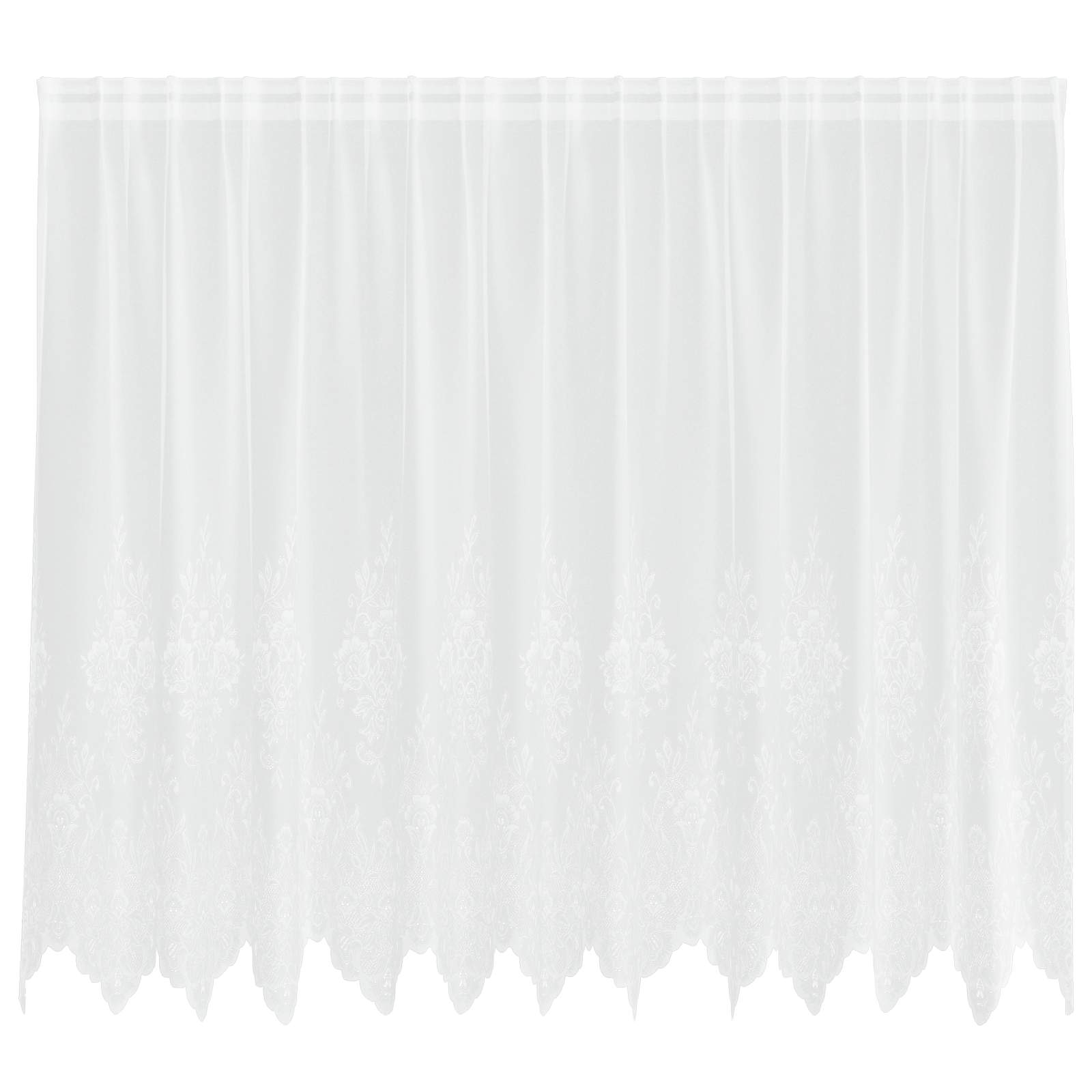 Vidaxx rideau en dentelle avec rideaux fleurs blanc 180 x 300 cm polyester