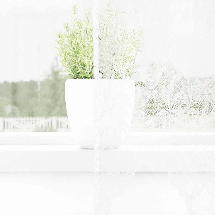 Vidaxx rideau en dentelle avec rideaux fleurs blanc 240 x 300 cm polyester