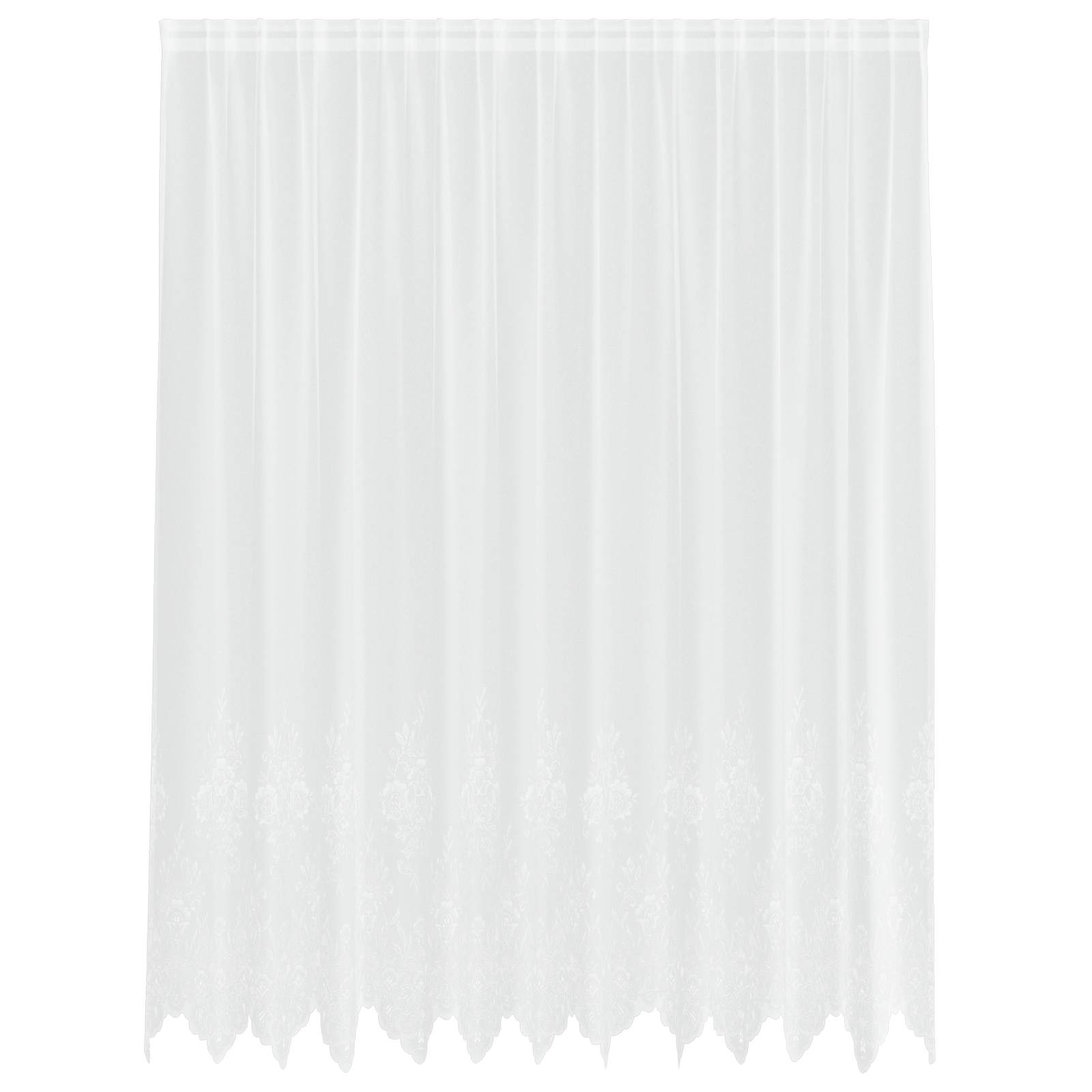 Vidaxx rideau en dentelle avec rideaux fleurs blanc 240 x 300 cm polyester