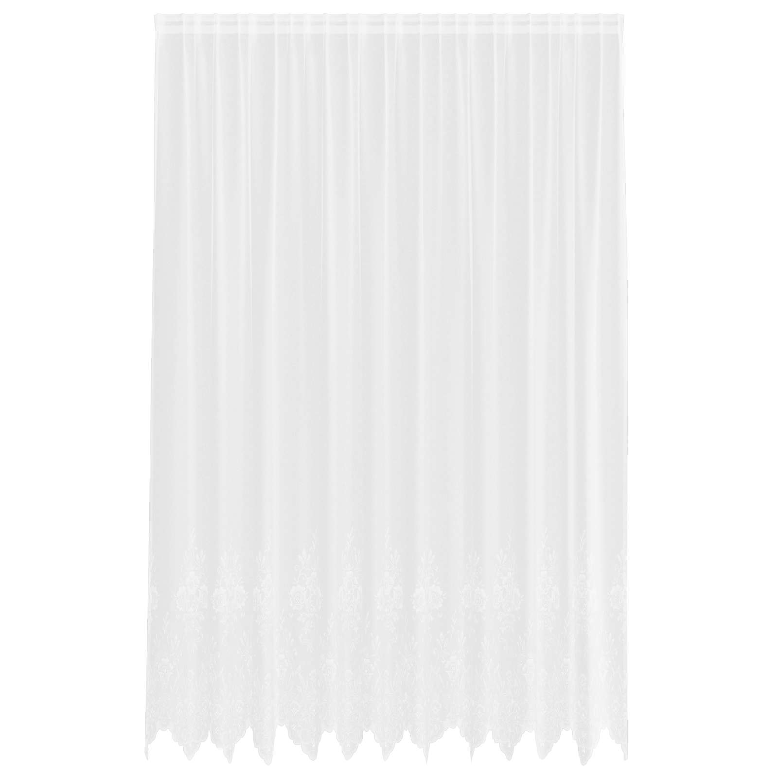 Vidaxx rideau en dentelle avec rideaux fleurs blanc 260 x 300 cm polyester