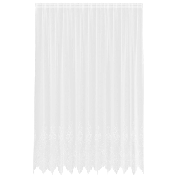 Vidaxx rideau en dentelle avec rideaux fleurs blanc 260 x 300 cm polyester
