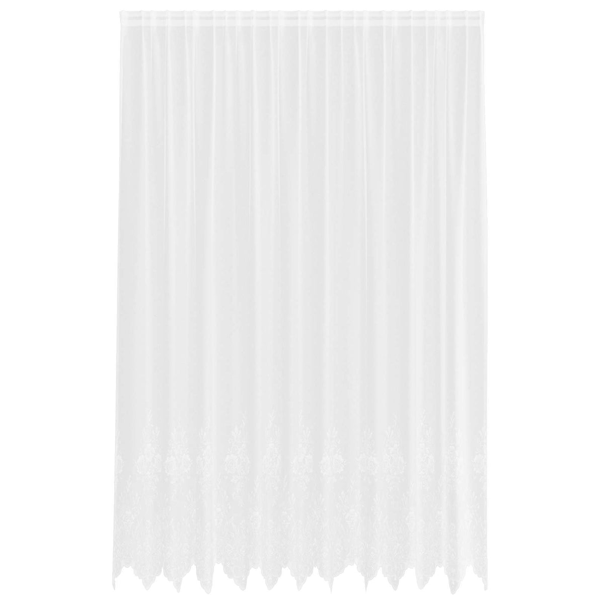 Vidaxx rideau en dentelle avec rideaux fleurs blanc 300 x 300 cm polyester