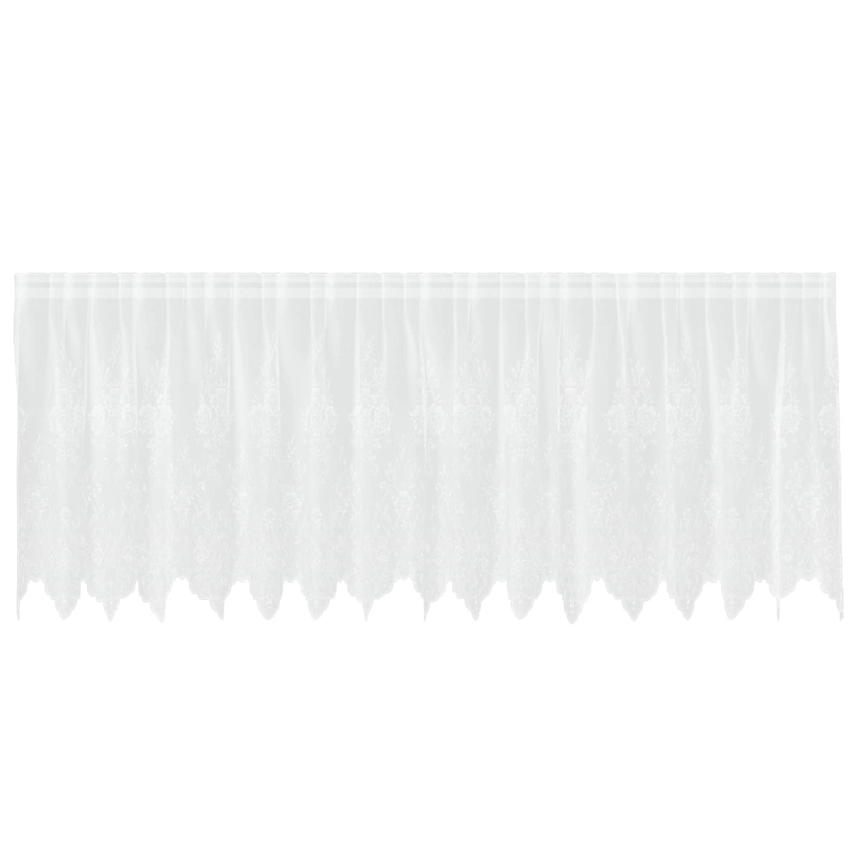 Vidaxx rideau en dentelle avec rideaux fleurs blanc 80 x 400 cm polyester