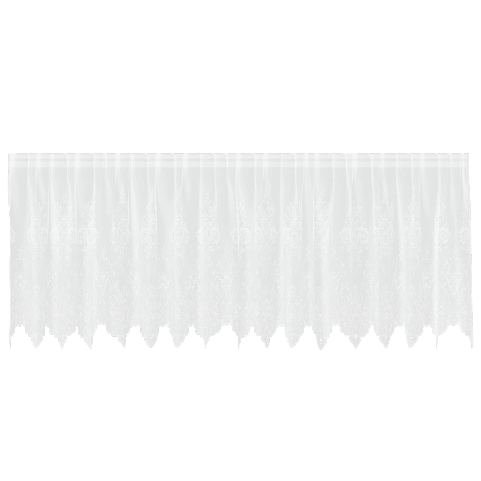 Vidaxx rideau en dentelle avec rideaux fleurs blanc 80 x 400 cm polyester