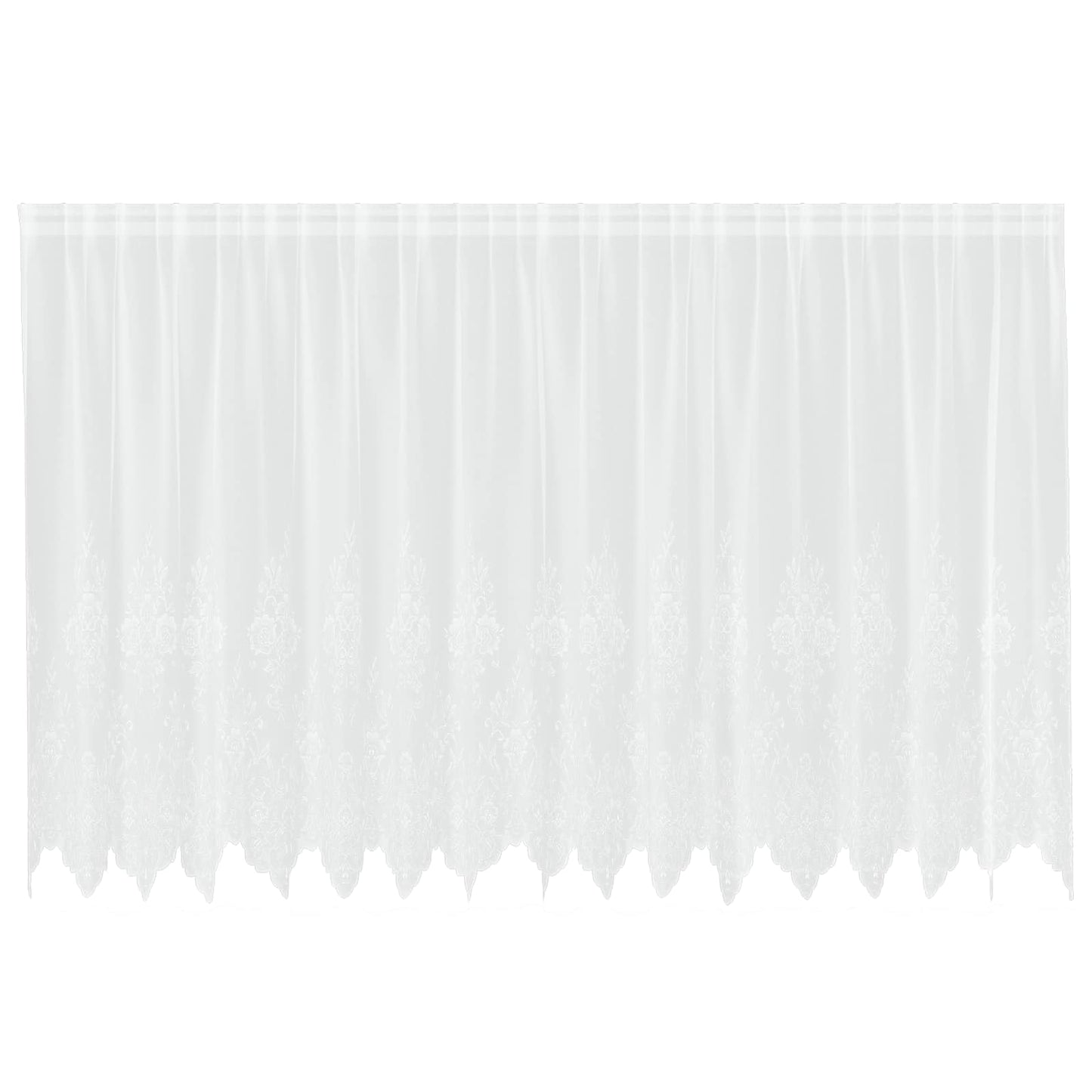 Vidaxx rideau en dentelle avec rideaux fleurs blanc 160 x 400 cm polyester