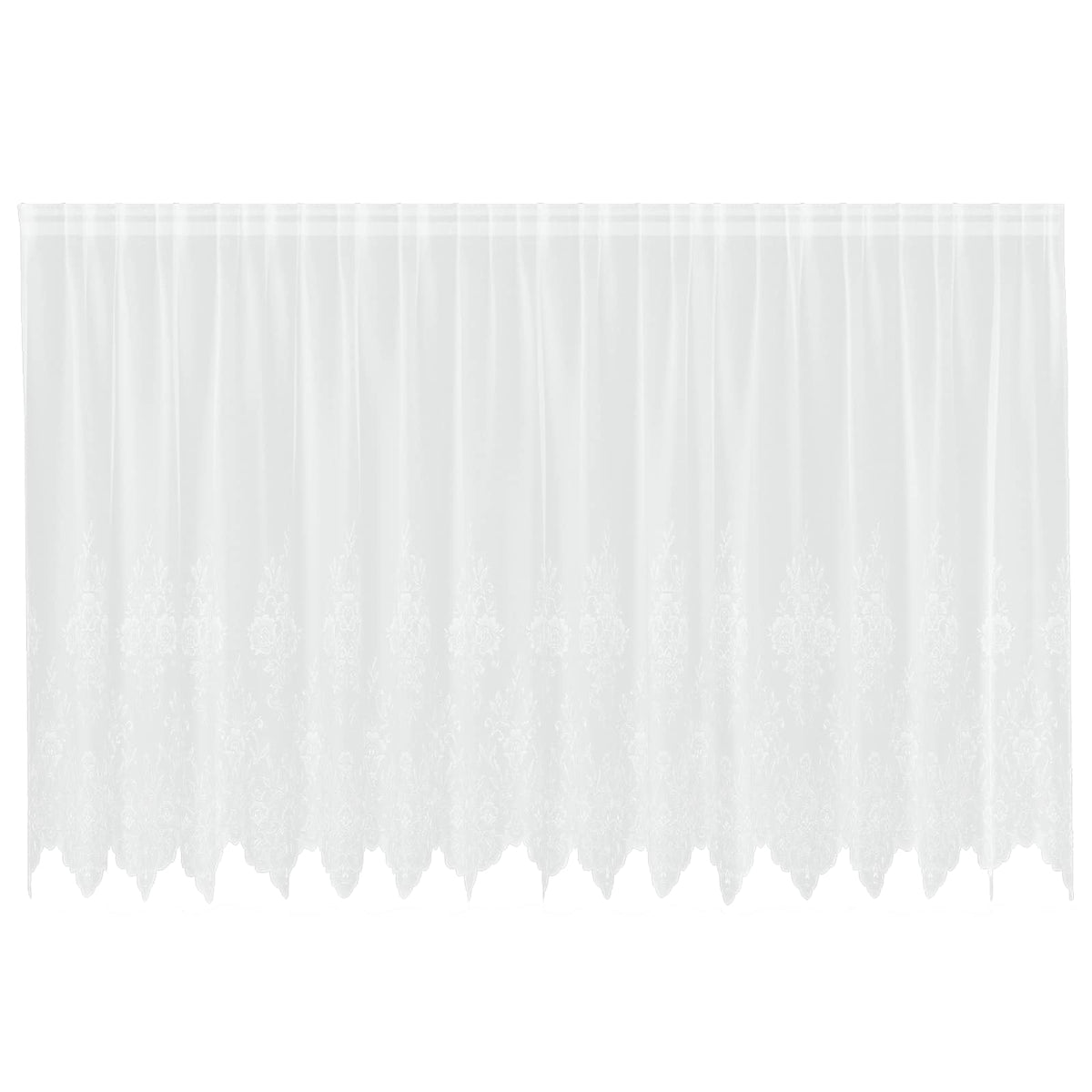 Vidaxx rideau en dentelle avec rideaux fleurs blanc 180 x 400 cm polyester