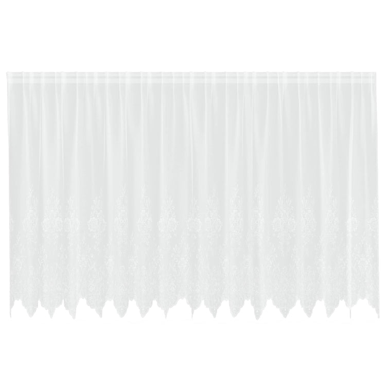 Vidaxx rideau en dentelle avec rideaux fleurs blanc 180 x 400 cm polyester