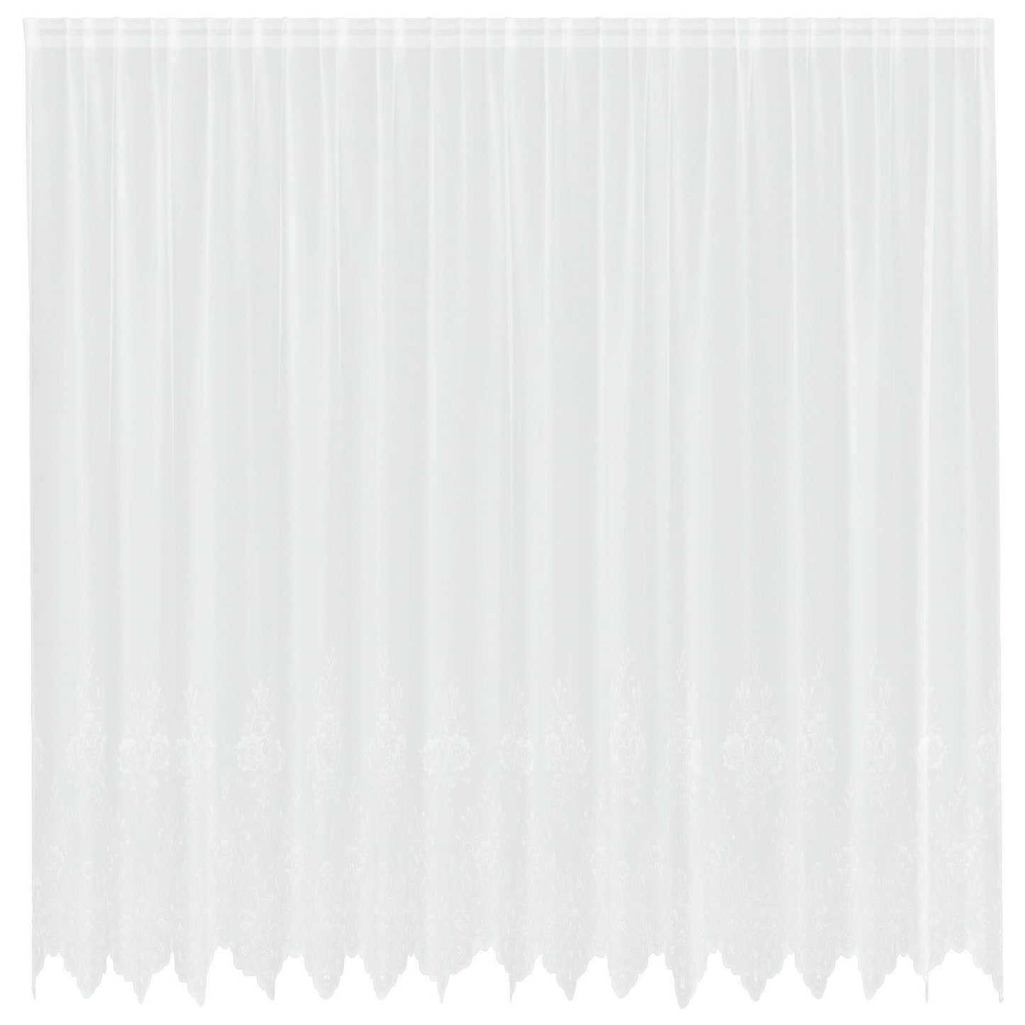 Vidaxx rideau en dentelle avec rideaux fleurs blanc 200 x 400 cm polyester