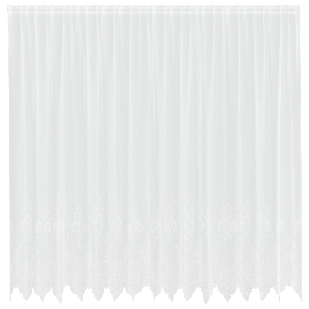 Vidaxx rideau en dentelle avec rideaux fleurs blanc 245 x 400 cm polyester