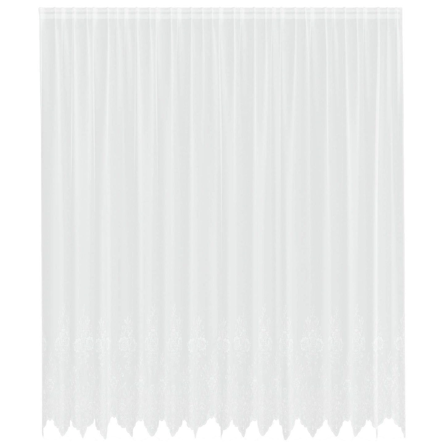 Vidaxx rideau en dentelle avec rideaux fleurs blanc 300 x 400 cm polyester