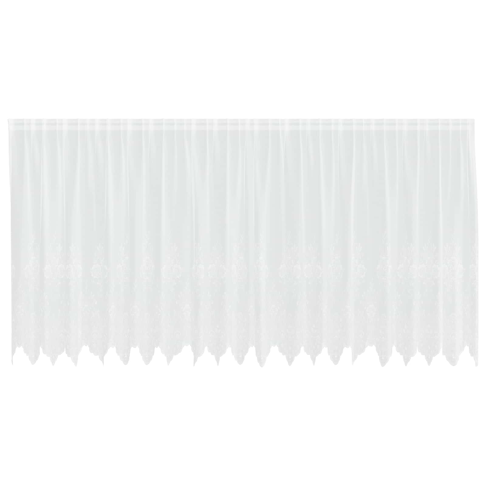 Vidaxx rideau en dentelle avec rideaux fleurs blanc 140 x 500 cm polyester