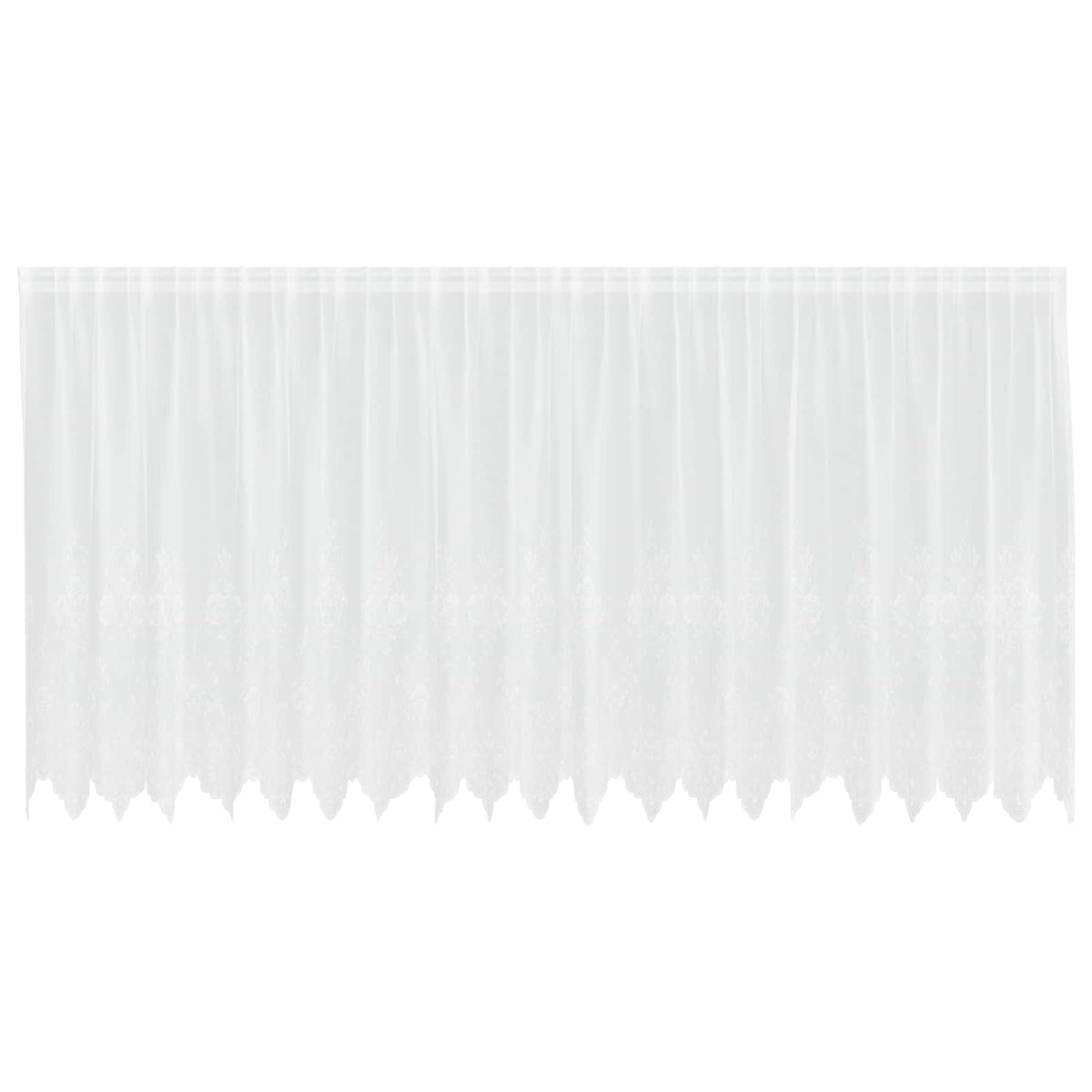 Vidaxx rideau en dentelle avec rideaux fleurs blanc 180 x 500 cm polyester