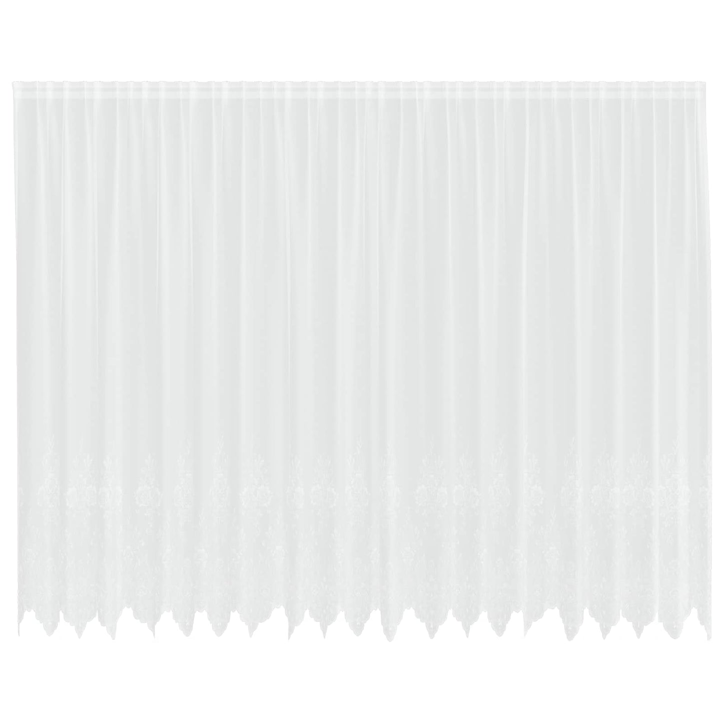 Vidaxx rideau en dentelle avec rideaux fleurs blanc 200 x 500 cm polyester