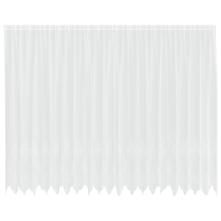 Vidaxx rideau en dentelle avec rideaux fleurs blanc 220 x 500 cm polyester