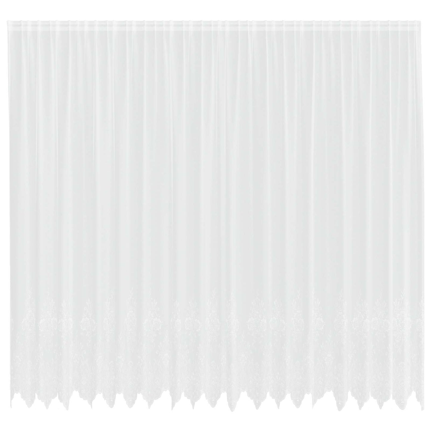 Vidaxx rideau en dentelle avec rideaux fleurs blanc 280 x 500 cm polyester