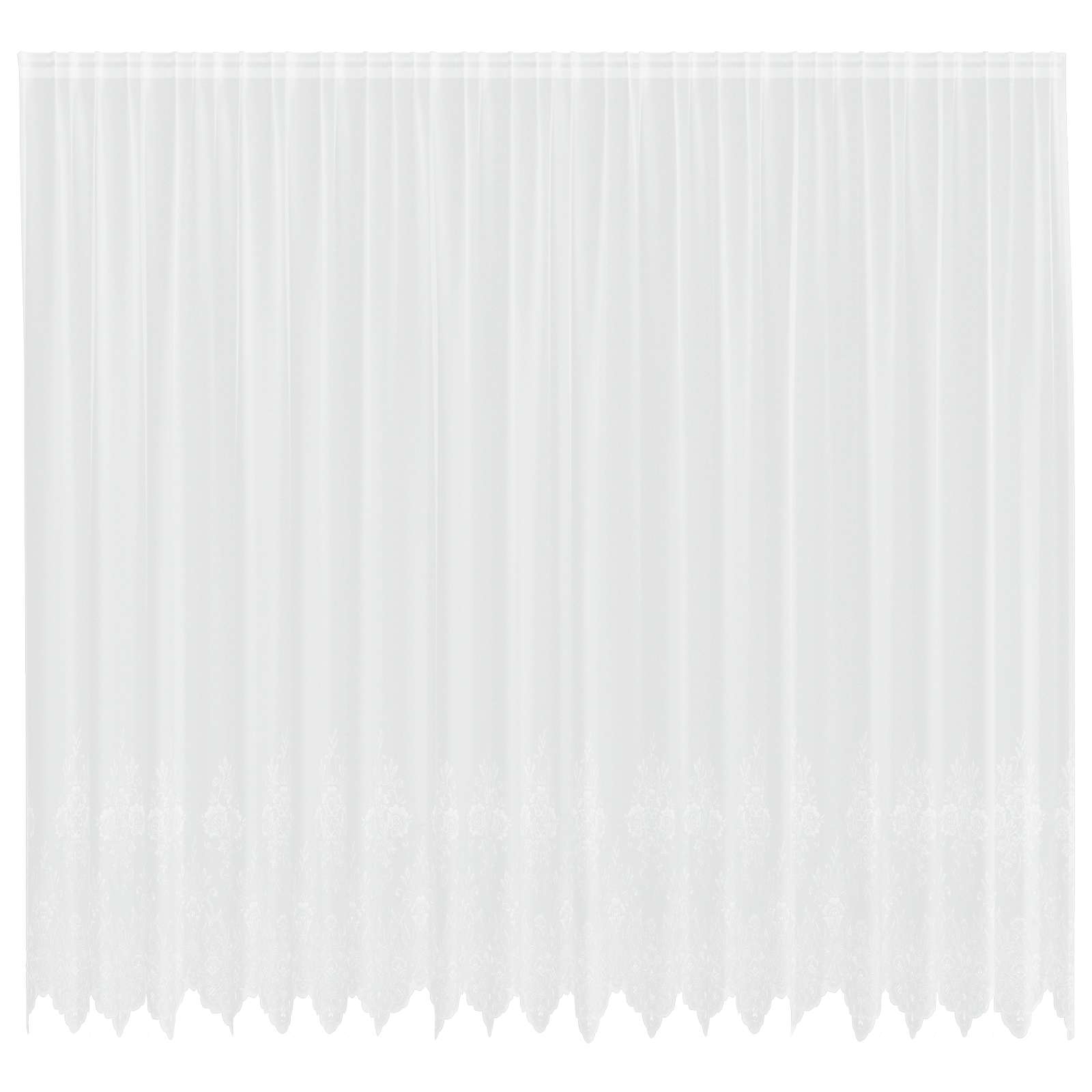 Vidaxx rideau en dentelle avec rideaux fleurs blanc 280 x 500 cm polyester