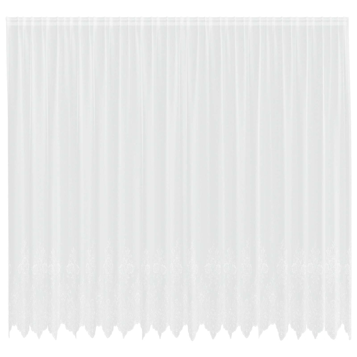 Vidaxx rideau en dentelle avec rideaux fleurs blanc 300 x 500 cm polyester