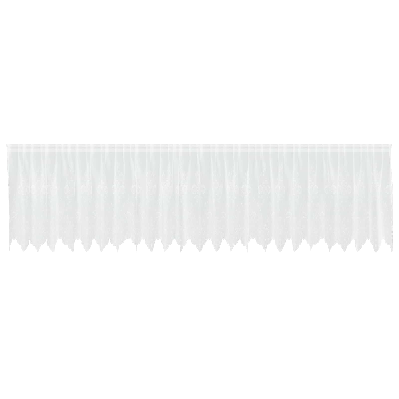 VidaXL rideau en dentelle avec rideaux fleurs blanc 120 x 600 cm polyester