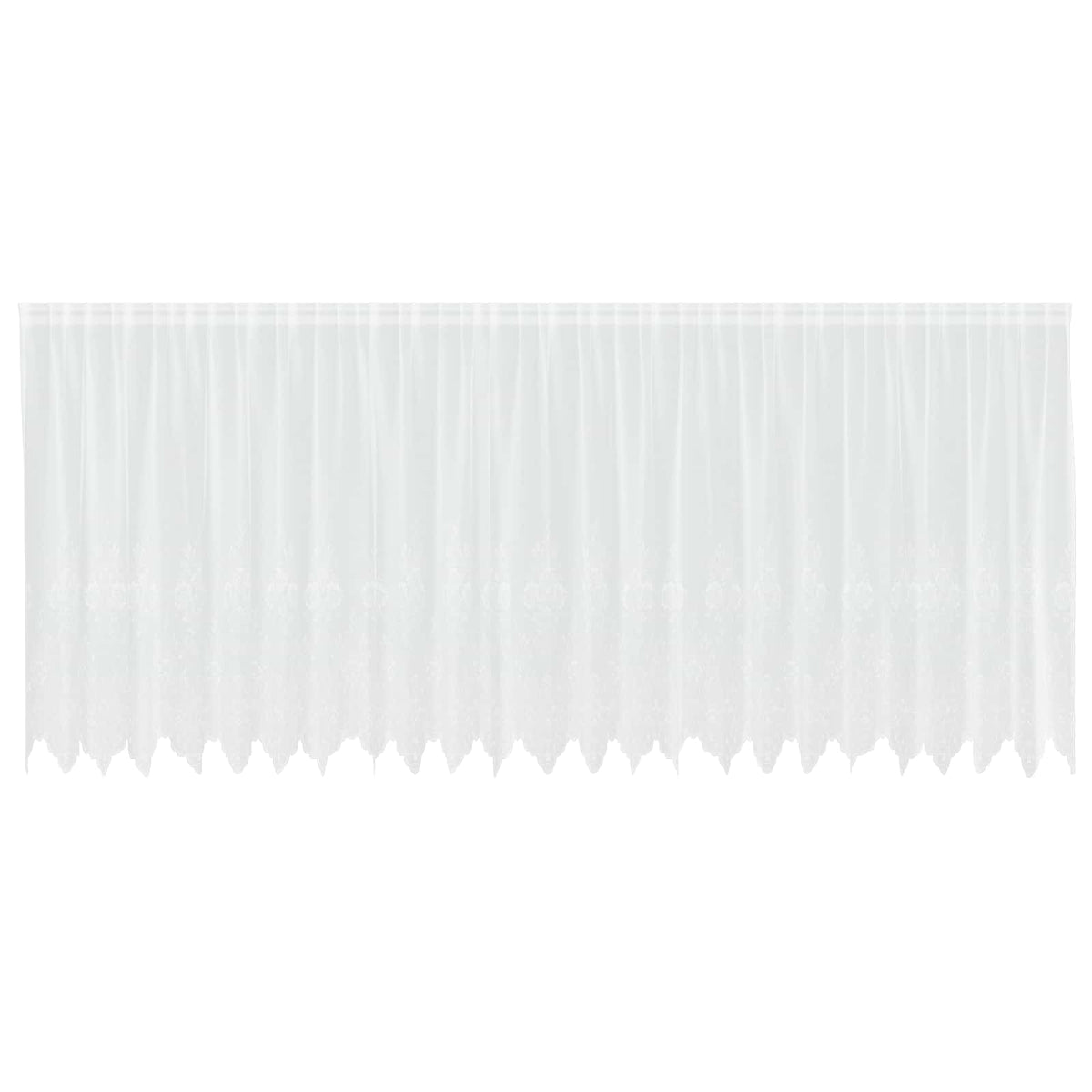 VidaXL rideau en dentelle avec rideaux fleurs blanc 160 x 600 cm polyester