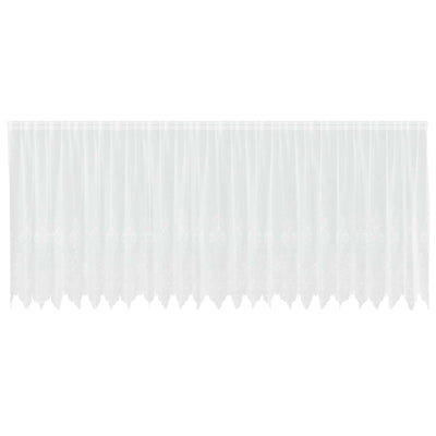 VidaXL rideau en dentelle avec rideaux fleurs blanc 160 x 600 cm polyester