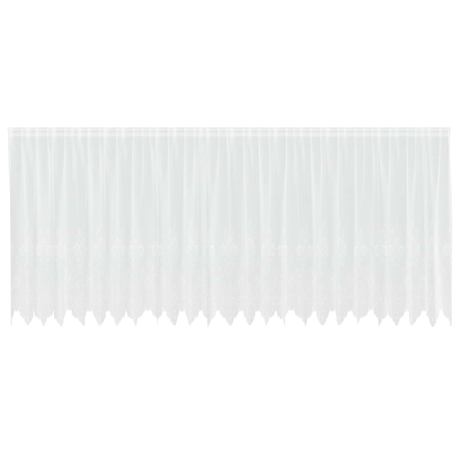 Vidaxx rideau en dentelle avec rideaux fleurs blanc 180 x 600 cm polyester