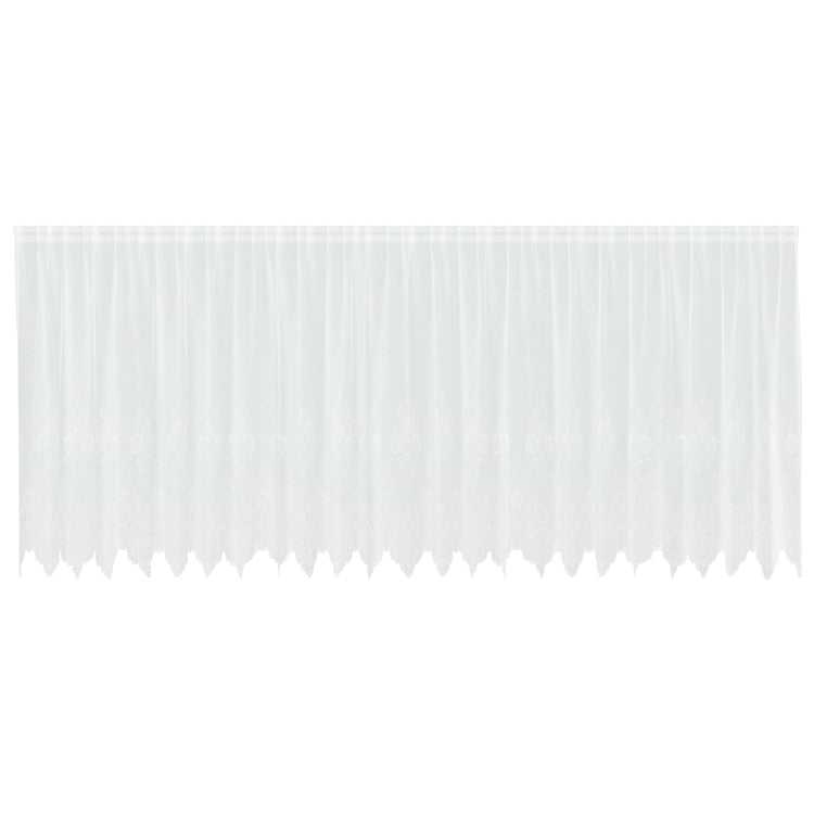 Vidaxx rideau en dentelle avec rideaux fleurs blanc 180 x 600 cm polyester