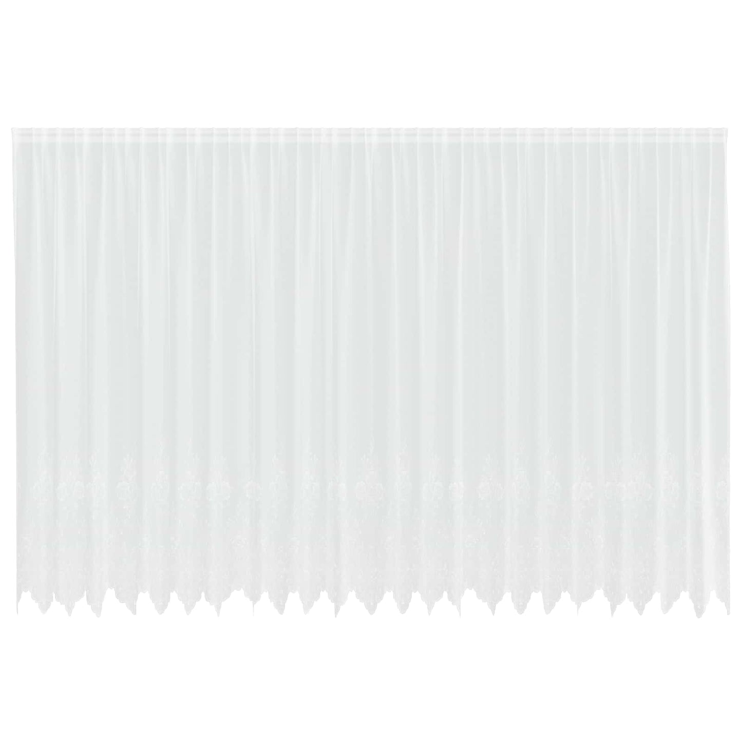 Vidaxx rideau en dentelle avec rideaux fleurs blanc 200 x 600 cm polyester