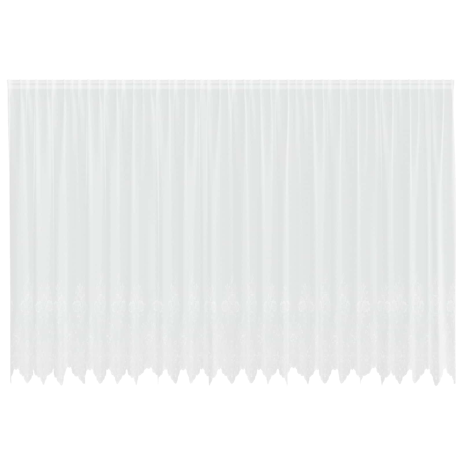 Vidaxx rideau en dentelle avec rideaux fleurs blanc 220 x 600 cm polyester