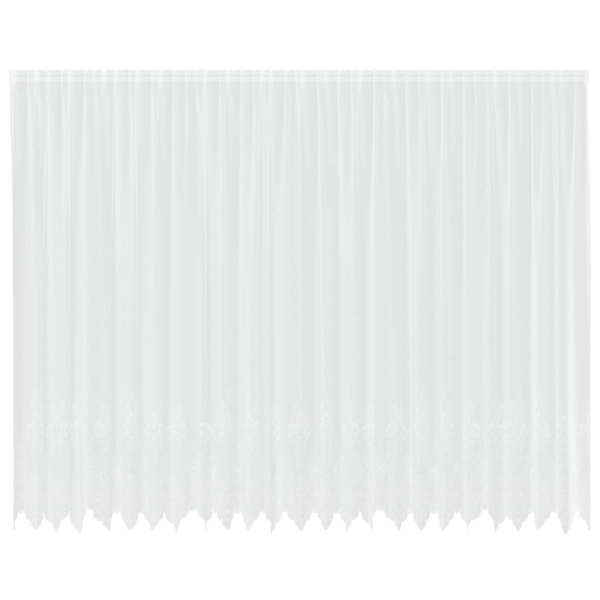 Vidaxx rideau en dentelle avec rideaux fleurs blanc 280 x 600 cm polyester