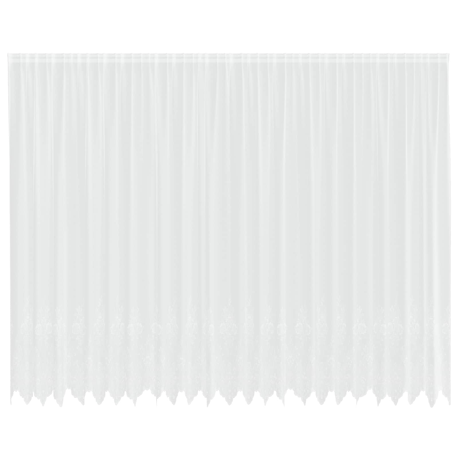 Vidaxx rideau en dentelle avec rideaux fleurs blanc 280 x 600 cm polyester