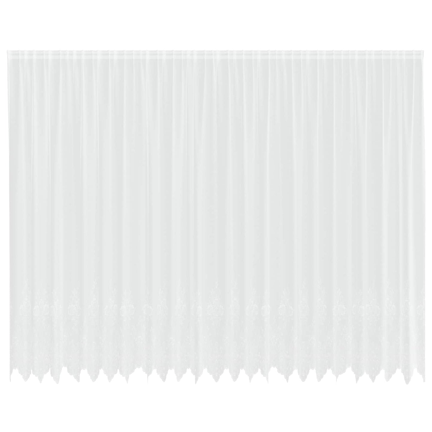 Vidaxx rideau en dentelle avec rideaux fleurs blanc 300 x 600 cm polyester