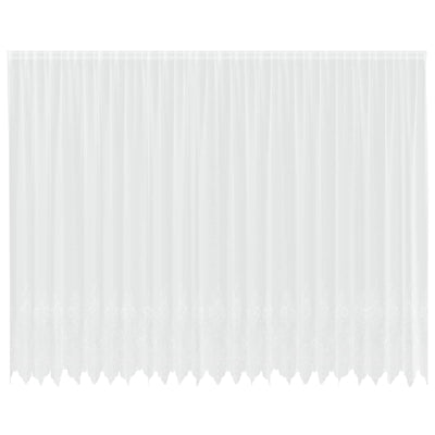 Vidaxx rideau en dentelle avec rideaux fleurs blanc 300 x 600 cm polyester