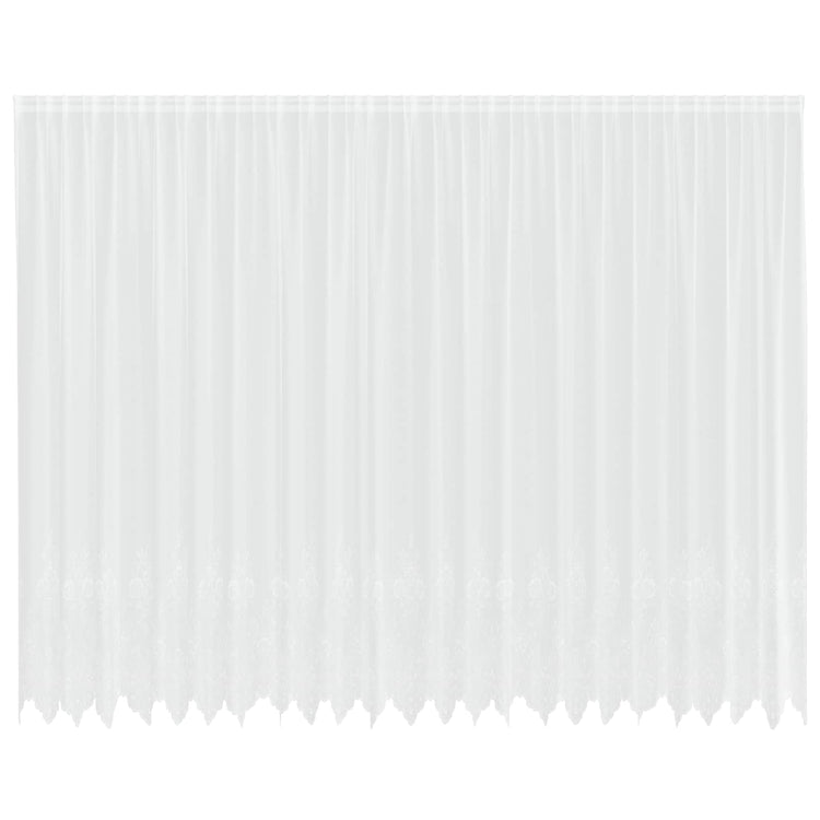 Vidaxx rideau en dentelle avec rideaux fleurs blanc 300 x 600 cm polyester