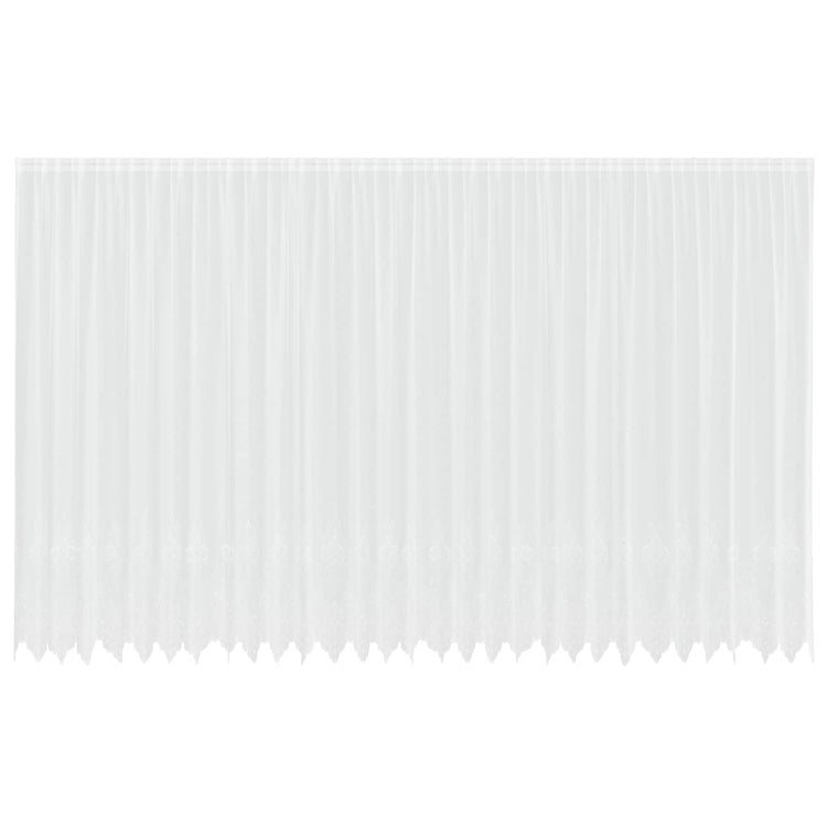 Vidaxx rideau en dentelle avec rideaux fleurs blanc 260x750cm polyester