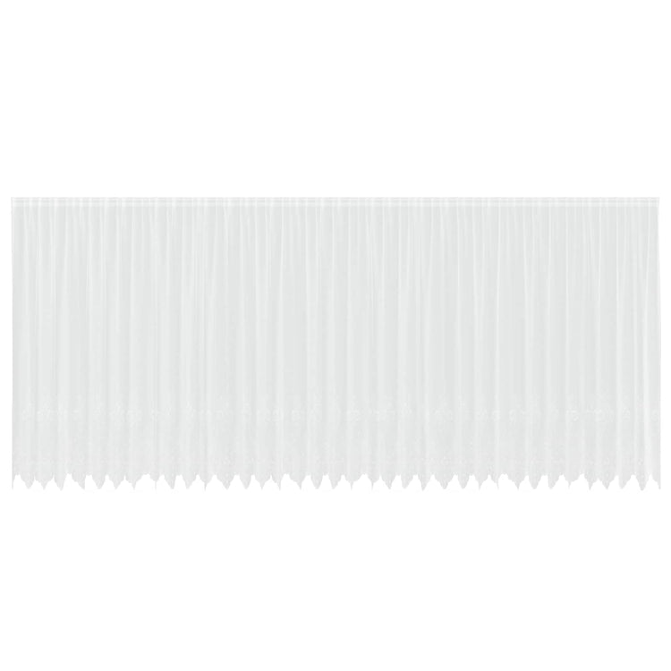 Vidaxx rideau en dentelle avec rideaux fleurs blanc 200 x 900 cm polyester