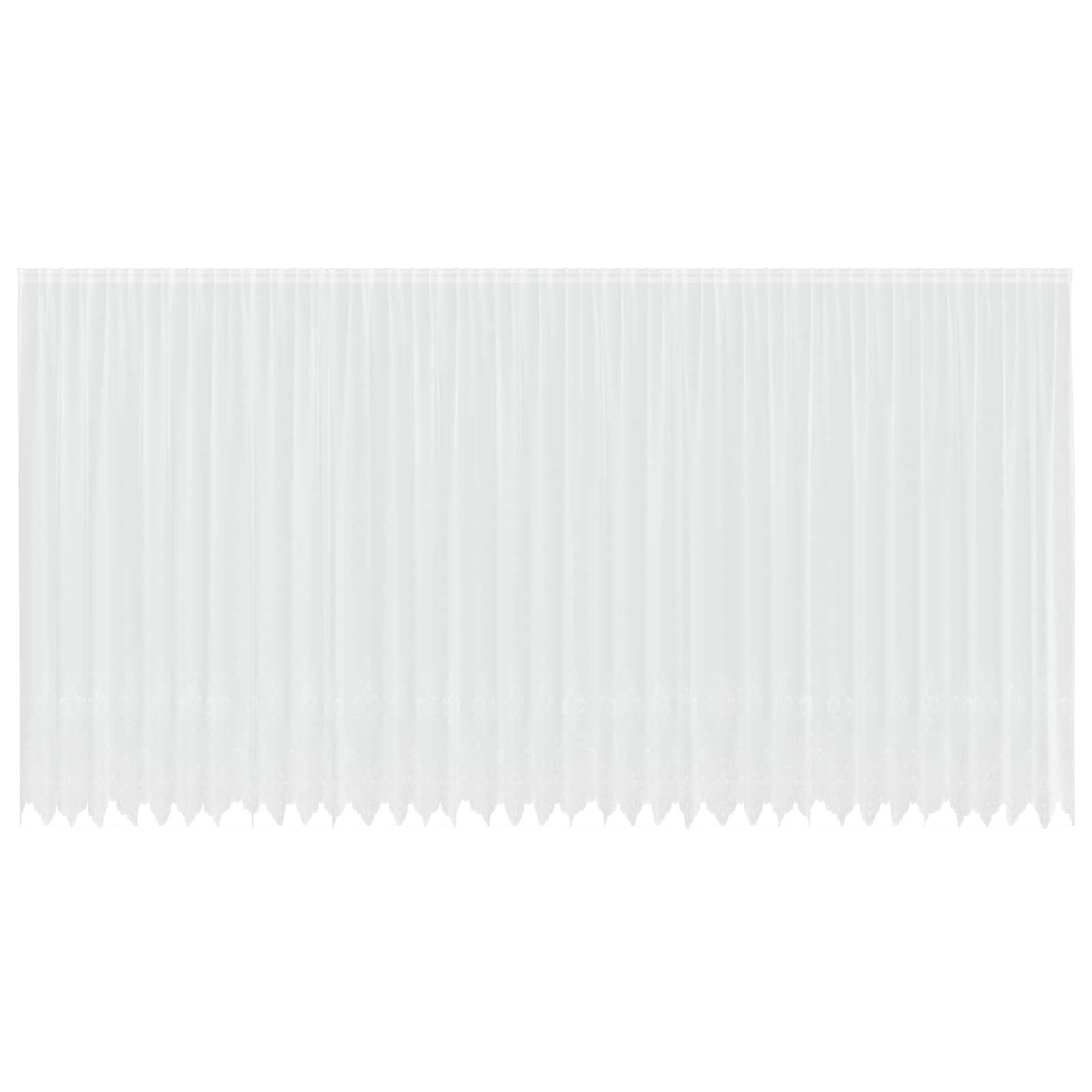 Vidaxx rideau en dentelle avec rideaux fleurs blanc 280 x 900 cm polyester