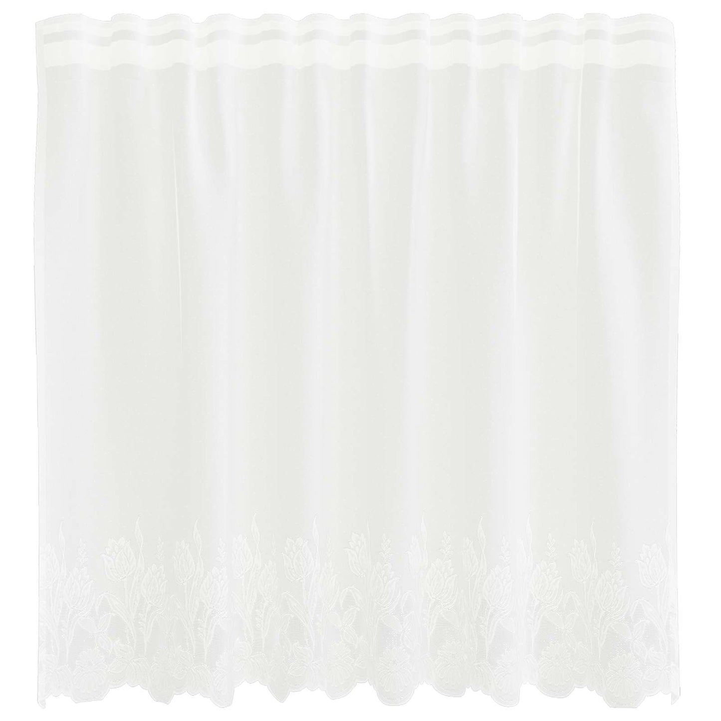 Vidaxx rideau en dentelle avec rideaux fleurs blanc 80 x 150 cm polyester