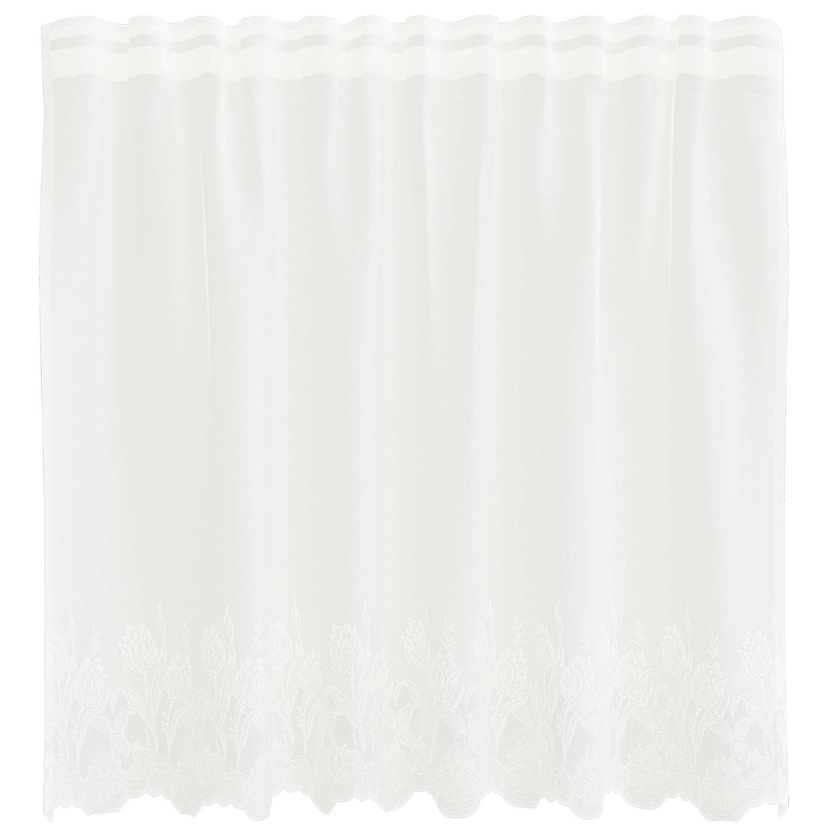 Vidaxx rideau en dentelle avec rideaux fleurs blanc 80 x 150 cm polyester