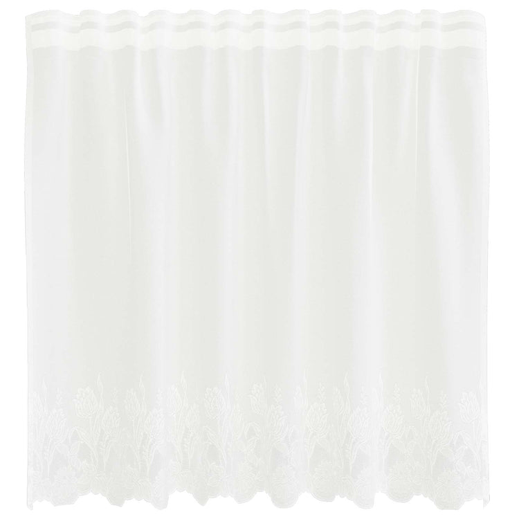 VidaXL rideau en dentelle avec rideaux fleurs blanc 100 x 150 cm polyester