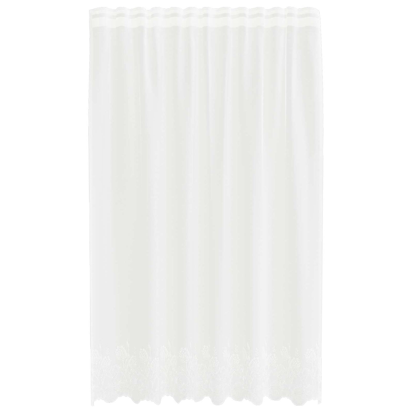 Vidaxx rideau en dentelle avec rideaux fleurs blanc 140 x 150 cm polyester