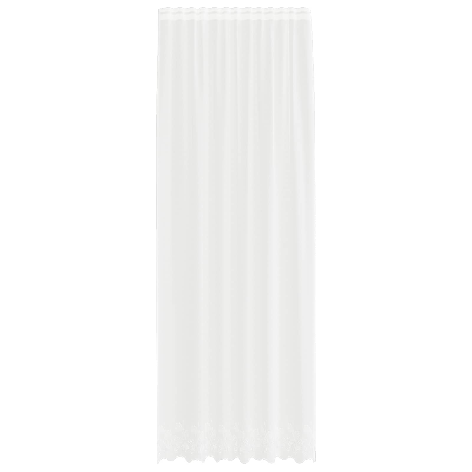 Vidaxx rideau en dentelle avec rideaux fleurs blanc 300 x 150 cm polyester