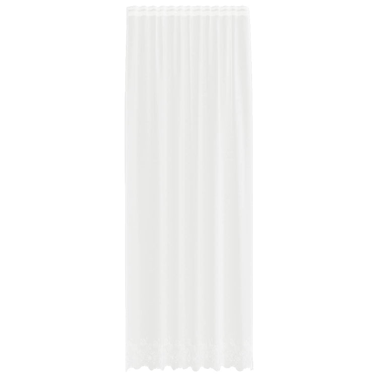 Vidaxx rideau en dentelle avec rideaux fleurs blanc 300 x 150 cm polyester