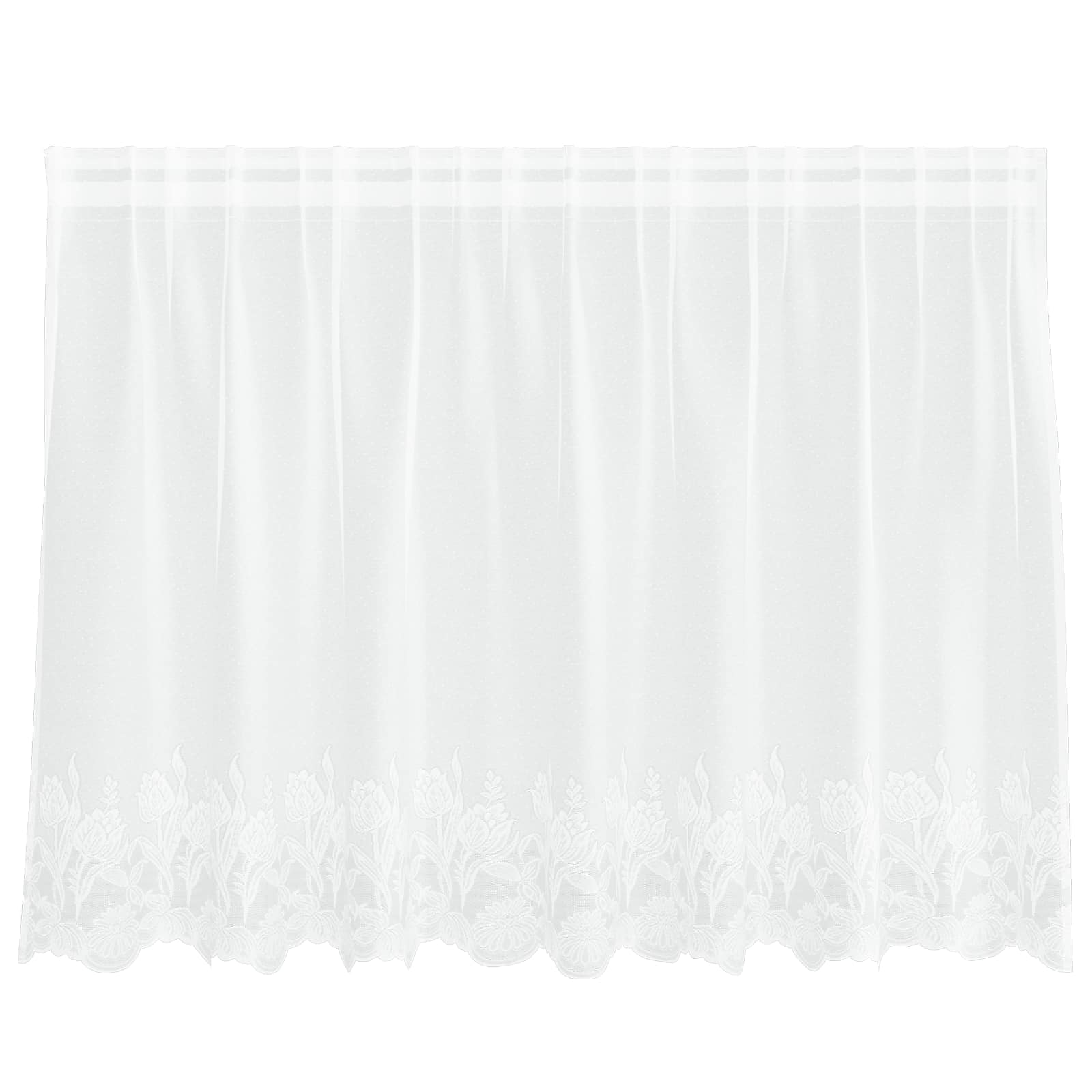 Vidaxx rideau en dentelle avec rideaux fleurs blanc 80 x 200 cm polyester