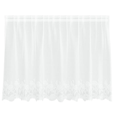 Vidaxx rideau en dentelle avec rideaux fleurs blanc 100 x 200 cm polyester